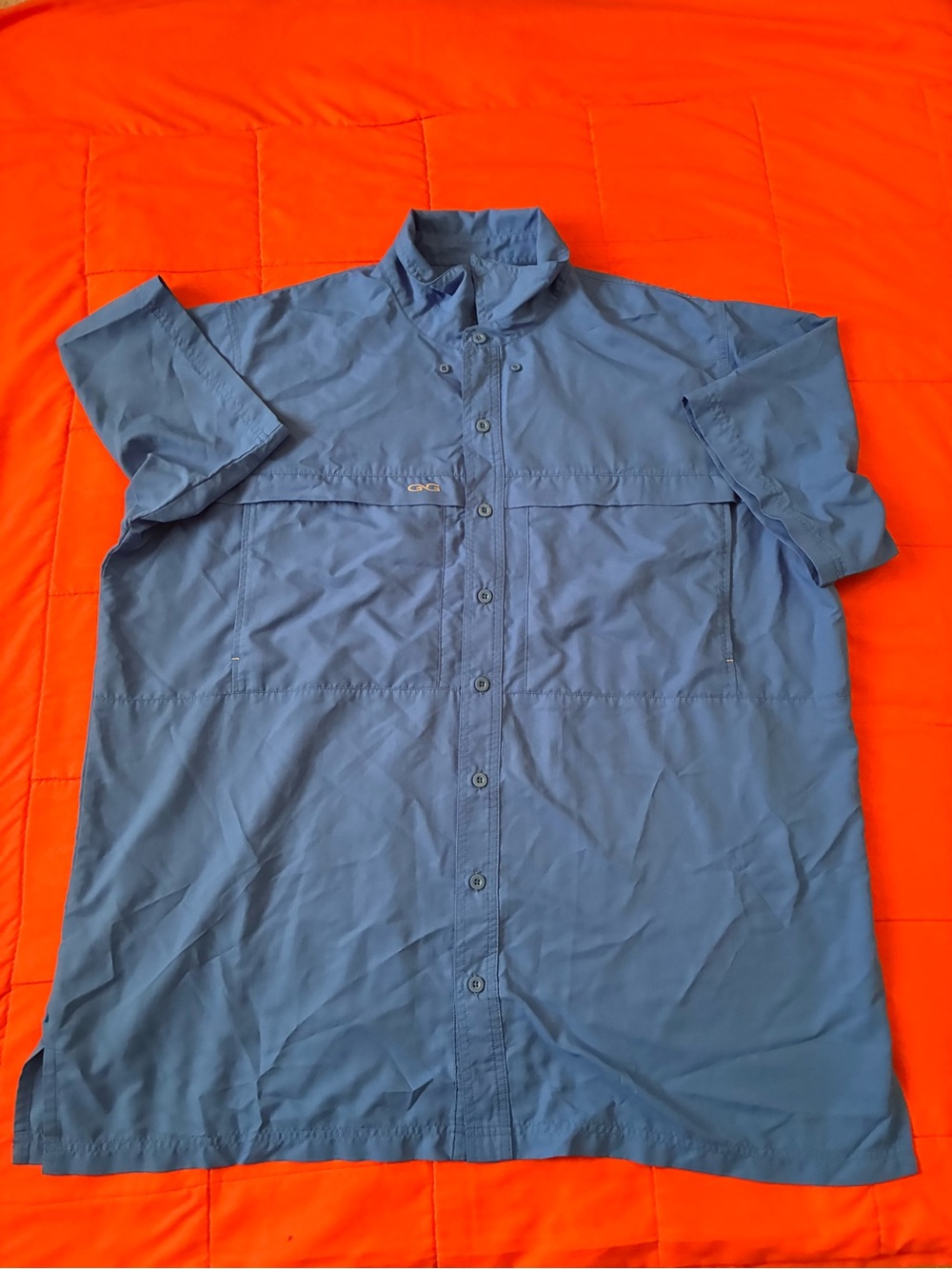 GameGuard Outdoors Shirt Mens XXL Fishing Short Sleeve Vented Button Up